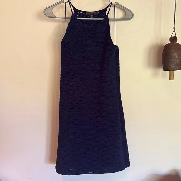 Banana Republic | Dresses | Banana Republic Blue Crochet Sleeveless Dress  Size Small Petite | Poshmark